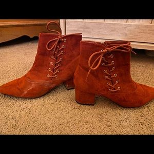 Size 8 Rust Colored Ankle Boots